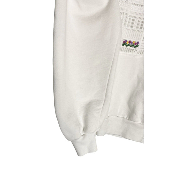 Vintage 80's Jerzees Sweatshirt Victorian Mansion White Crewneck - Picture 5 of 9